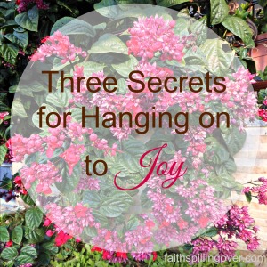 Three Secrets for hanging on to Joy